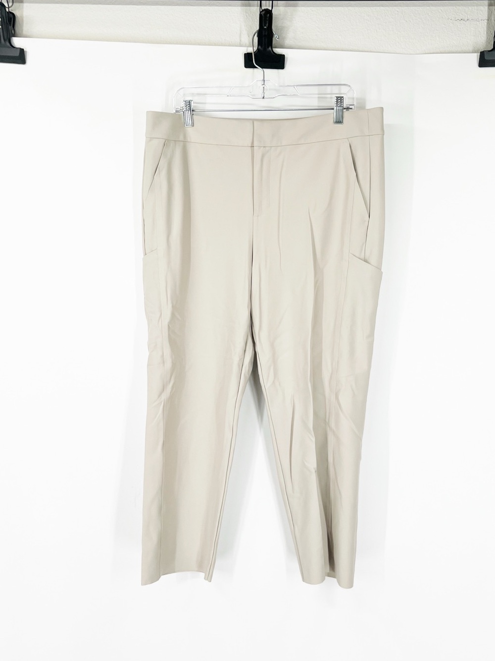Athleta Stellar Straight Crop Pants Beige